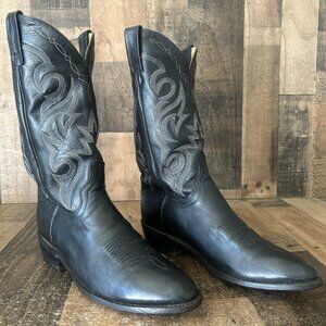Dan Post 2110 R Classic Black Western Cowboy Boots Mens 11 D